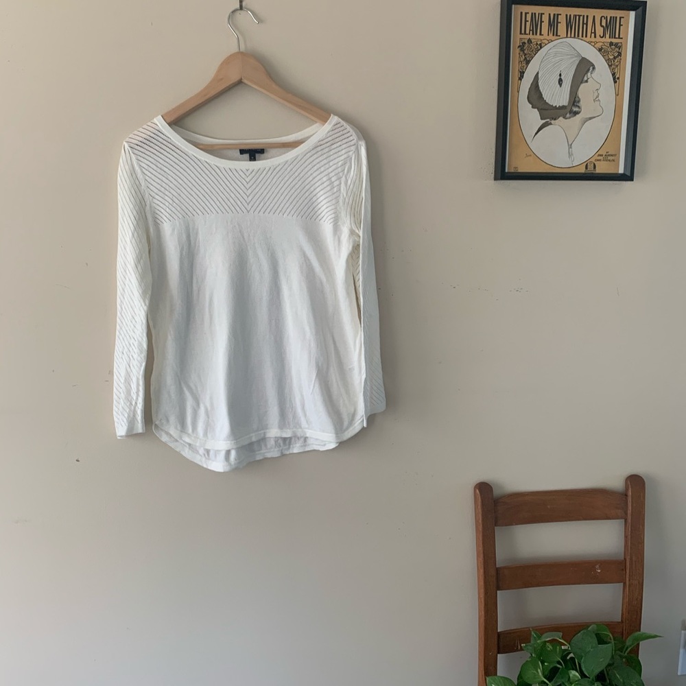 The Limited White lightweight sweater
